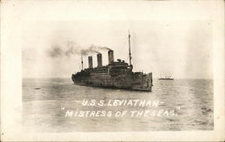 U.S.S. Leviathan - "Mistress of the Seas" Navy Postcard Postcard Postcard