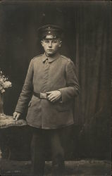 Portrait of Young Soldier Postcard