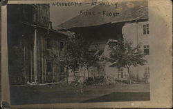 A Direct Hit - Front Vailly Aisne, France Postcard Postcard Postcard