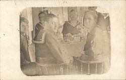 Sailors Eating at Table Postcard