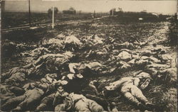 Field of Dead Bodies Death Postcard Postcard Postcard