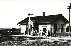 Passengers Waiting For The 4:00 PM Illinois Central Train Baileyville, IL Postcard Postcard Postcard