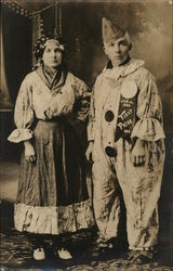 Portrait of Couple in Costume (Ava & Harrie) Waupun, WI Postcard Postcard Postcard