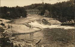 Wolf River, Keshena Falls Indian Reservation Postcard