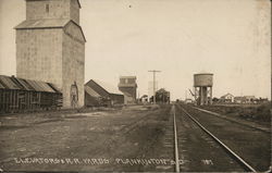 Elevators & R.R. Yards Plankinton, SD Postcard Postcard Postcard