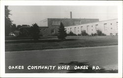 Oakes Community Hospital North Dakota Postcard Postcard Postcard