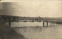 Crossing a River on a Bridge Elgin, ND Postcard Postcard Postcard