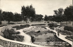 Sunken gardens in Cahoon Park Roswell, NM Postcard Postcard Postcard