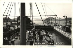 Panama Canal Locks Postcard Postcard Postcard