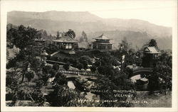 Japanese Miniature Village, Japanese Gardens Hollywood, CA Postcard Postcard Postcard