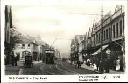 Old Cardiff City Road Wales Postcard Postcard Postcard