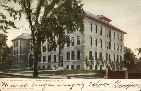 High SChool Bldg. Portsmouth, NH Postcard