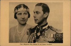 Their Majesties King George VI and Queen Elizabeth Postcard