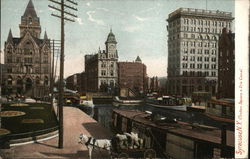 Clinton Square & Erie Canal Postcard