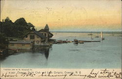 Oswego Yacht Club and Lake Ontario Postcard