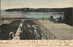 Tennis Courts at the Swimming Club Postcard