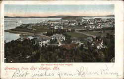 Bar harbor from Eden Heights Postcard