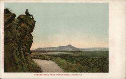 Diamond Head from Punch Bowl Honolulu, HI Postcard Postcard Postcard