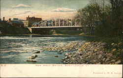 New Arch bridge Brattleboro, VT Postcard Postcard Postcard