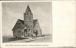 The New Baptist Church North Berwick, ME Postcard Postcard Postcard