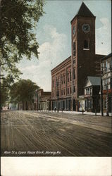 Main St. & Opera House Block Postcard