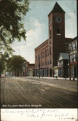 Main St. & Opera House Block Norway, ME Postcard Postcard Postcard