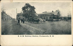 B. & M. Railway Station Postcard