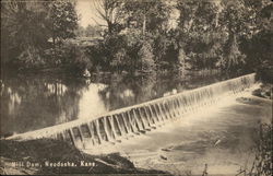 Mill Dam Neodesha, KS Postcard Postcard Postcard