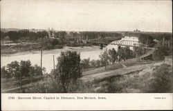 Raccoon River, Capitol in Distance Postcard