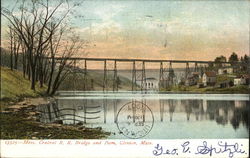 Mass. Central R.R. Bridge and Dam Postcard