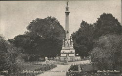 Soldiers and Sailors Monument on the Common New Bedford, MA Postcard Postcard Postcard