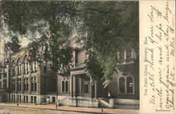 Free Public Library Worcester, MA Postcard Postcard Postcard