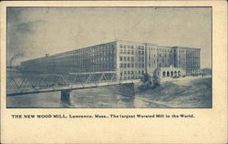 The New Wood Mill Lawrence, MA Postcard Postcard Postcard