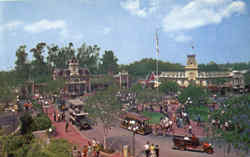 Town Square Main Street Disneyland Postcard Postcard