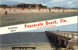 Greetings From Pensacola Beach Florida Postcard Postcard