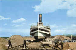 Sidewheel Steamer Ticonderoga Shelburne, VT Postcard Postcard