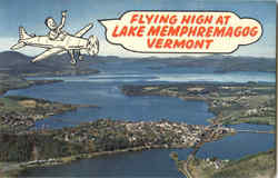 Flying High At Lake Memphremagog Newport, VT Postcard Postcard