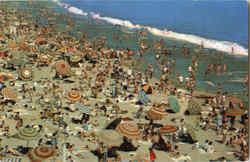 Bathing Beach Scene Sea Isle City, NJ Postcard Postcard