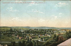 Bird's Eye View from Cemetery Hill Owego, NY Postcard Postcard Postcard