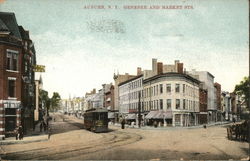 Genesee and Market Sts. Auburn, NY Postcard Postcard Postcard