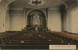 Int. Methodist Church Owego, NY Postcard Postcard Postcard