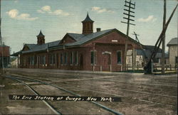 The Erie Station Owego, NY Postcard Postcard Postcard