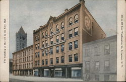 The Building at the Left is City Hall Postcard