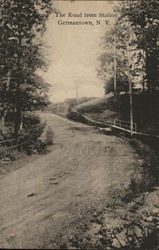 The Road from Station Postcard