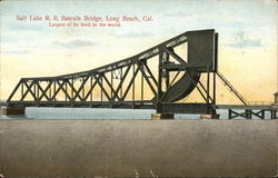 Salt Lake R.R. Bascule Bridge Long Beach, CA Postcard Postcard Postcard