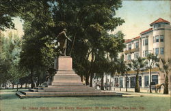 St. James Hotel and McKinley Monument, St. James Park San Jose, CA Postcard Postcard Postcard