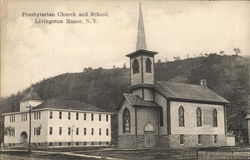 Presbyterian Church and School Postcard