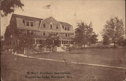 McNary Brothers Sanitarium, nagawicka Lake Hartland, WI Postcard Postcard Postcard