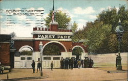 Entrance to Pabst Park Milwaukee, WI Postcard Postcard Postcard