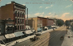 Main St. and East Ave. Postcard